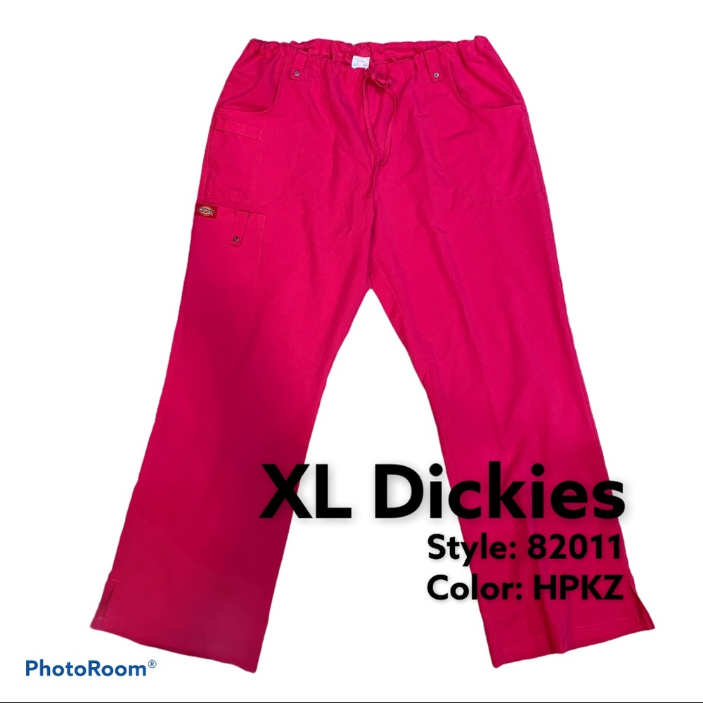 2 PAIR XL Hot Pink Scrub Pants